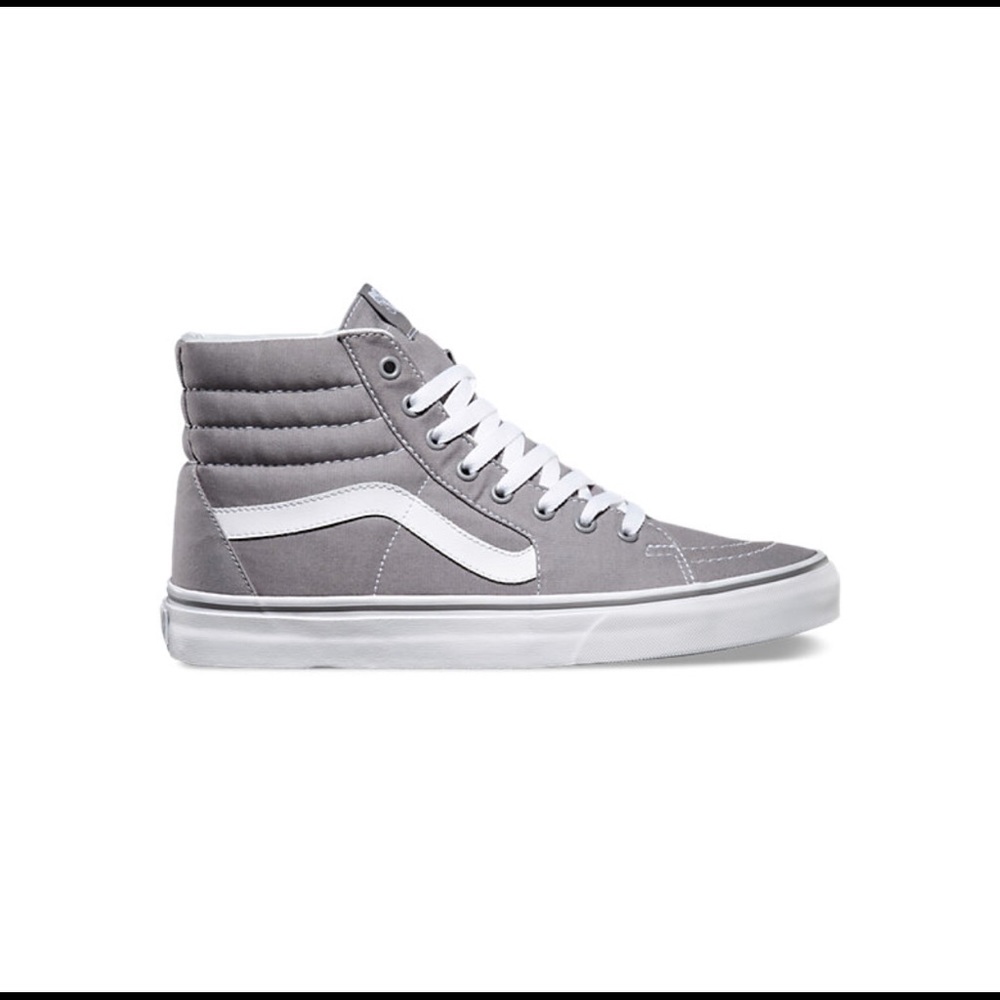 GREY SK8 HI VANS